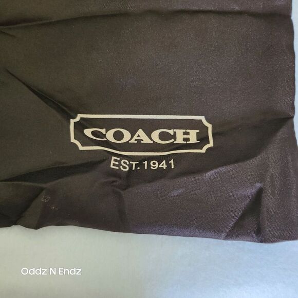 Coach Brown Drawstring Dust Bag 14" X 13"‎ Nylon - Picture 2 of 3